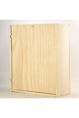 Wooden box for 3 bottles